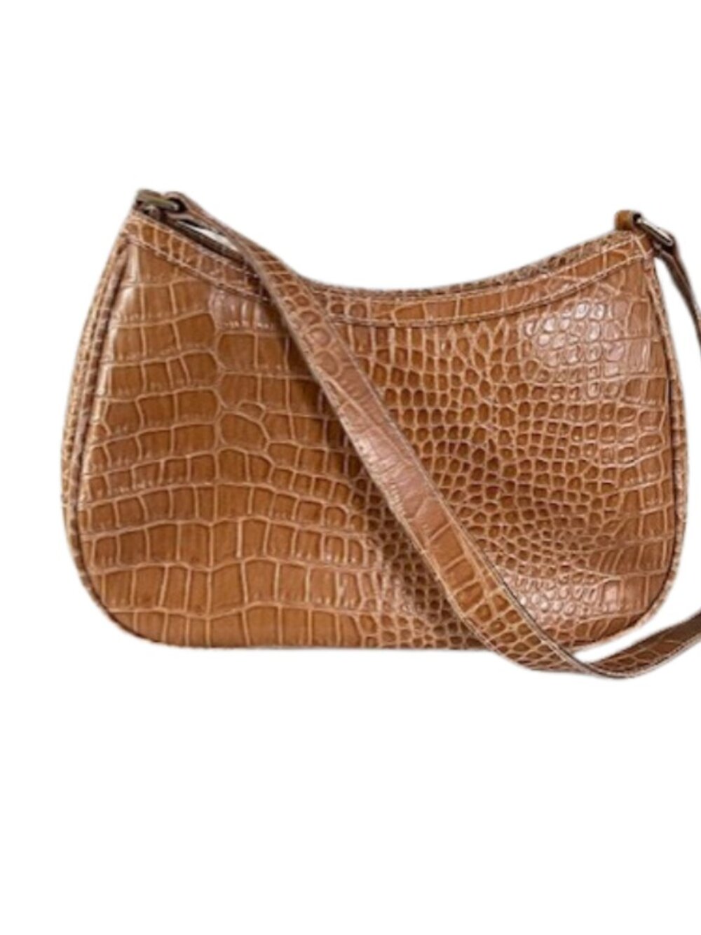 Vintage Liz Claiborne Beige/Brown Shoulder Faux Leather Bag Purse